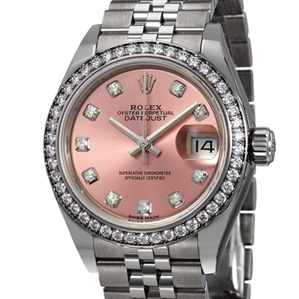 Rolex Datejust m279384rbr-0003 28MM Pink Dial Silver-tone Case