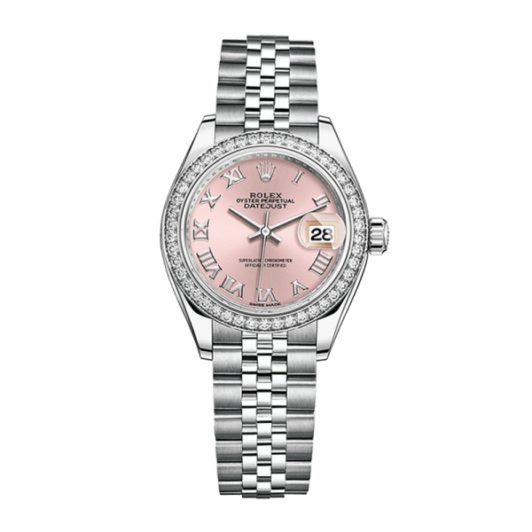 Rolex Datejust m279384rbr-0005 28MM Pink Dial Silver-tone Case - Image 2
