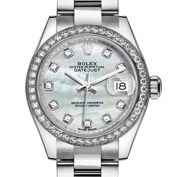 Rolex Datejust m279384rbr-0012 28MM Mother of Pearl Dial Silver-tone Case