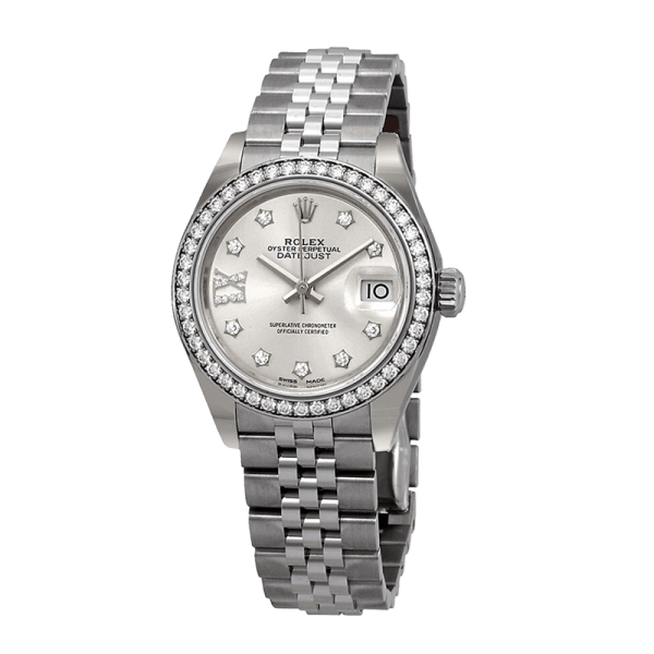 Rolex Datejust m279384rbr-0021 28MM Silver Diamond Dial Silver-tone Case - Image 2