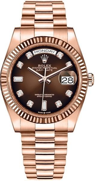 Rolex Day-Date 36 Brown Ombre Dial Men’s Watch 128235