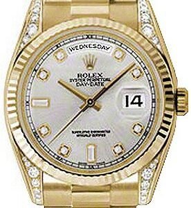 Rolex Day-Date 36 Diamond Gold Watch 118338