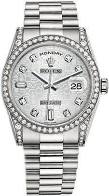 Rolex Day-Date 36 Luxury White Gold Watch 118389