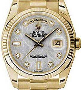 Rolex Day-Date 36 Meteorite Grey Diamond Watch 118238