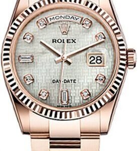 Rolex Day-Date 36 Mother of Pearl Dial Gold Watch 118235