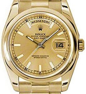Rolex Day-Date 36 President Bracelet Solid Gold Watch 118208