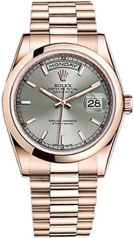 Rolex Day-Date 36 Solid 18K Rose Gold Men’s Watch 118205