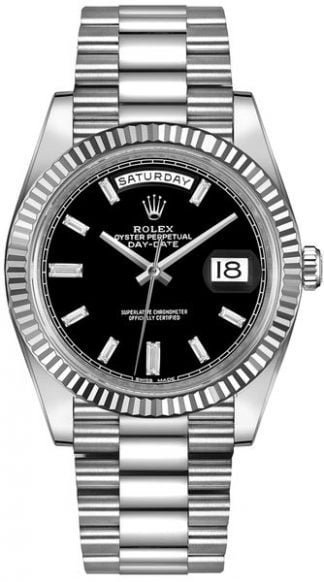 Rolex Day-Date 40 Black Diamond Dial Men’s Watch 228239