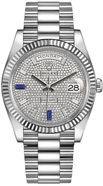 Rolex Day-Date 40 Diamond-Paved Dial Men’s Watch 228239