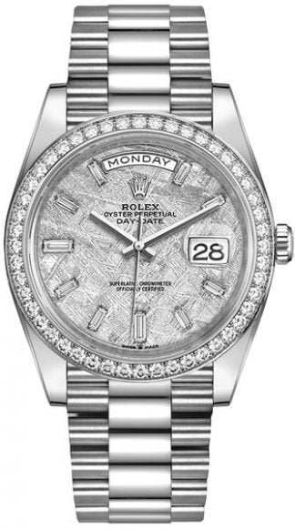 Rolex Day-Date 40 Meteorite Dial Diamond Bezel Men’s Watch 228349RBR