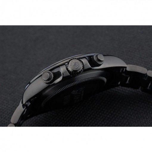 Rolex Daytona Black Ion Plated Tachymeter Black Stainless Steel Strap Green Dial 80246 - Image 8