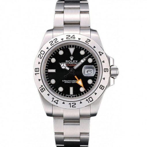 Rolex Explorer Stainless Steel Bezel Black Dial Watch
