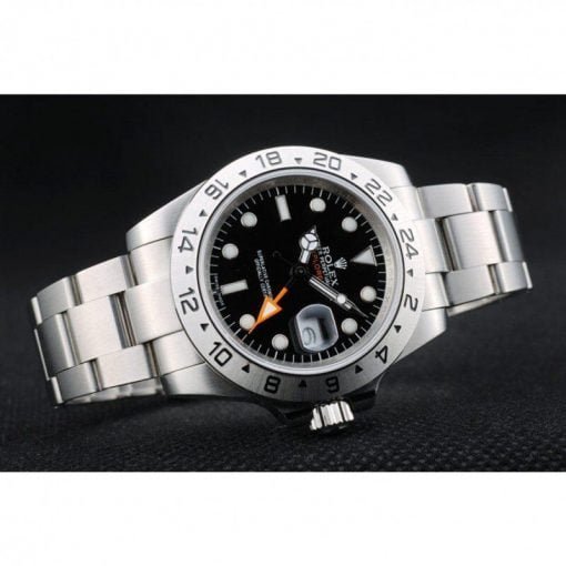Rolex Explorer Stainless Steel Bezel Black Dial Watch - Image 3