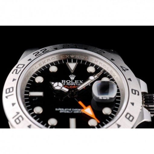 Rolex Explorer Stainless Steel Bezel Black Dial Watch - Image 4