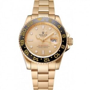 Rolex GMT Master II Gold Dial Black Bezel Gold Case And Bracelet 1453749