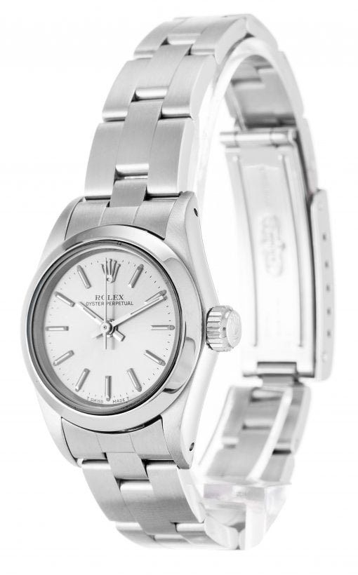 Rolex Lady Oyster Perpetual 26mm Silver 67180 - Image 2