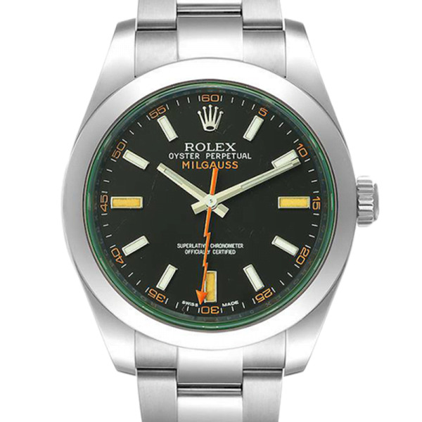 Rolex Milgauss m116400gv-0001 40MM Black Dial Silver-tone Case