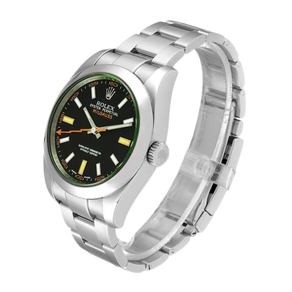 Rolex Milgauss m116400gv-0001 40MM Black Dial Silver-tone Case - Image 3