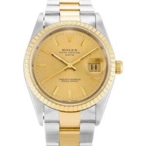 Rolex Oyster Perpetual Date 34mm Champagne 15223