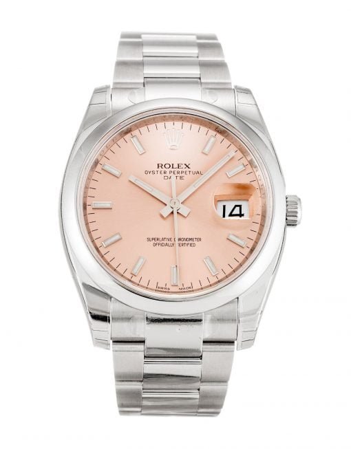 Rolex Oyster Perpetual Date 34mm Salmon 115200