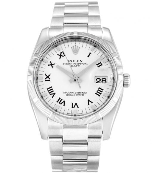 Rolex Oyster Perpetual Date 34mm White 115210