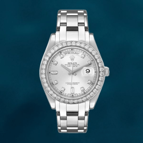 Rolex Pearlmaster 36mm 18946 Unisex Stainless Steel Silver-tone - Image 2