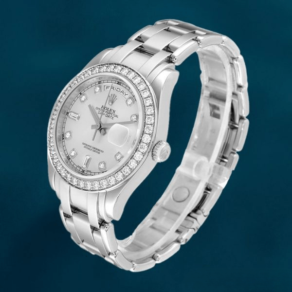 Rolex Pearlmaster 36mm 18946 Unisex Stainless Steel Silver-tone - Image 3