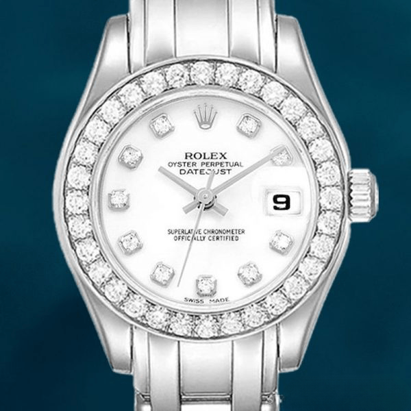Rolex Pearlmaster 80299 29mm Ladies Watch White Dial