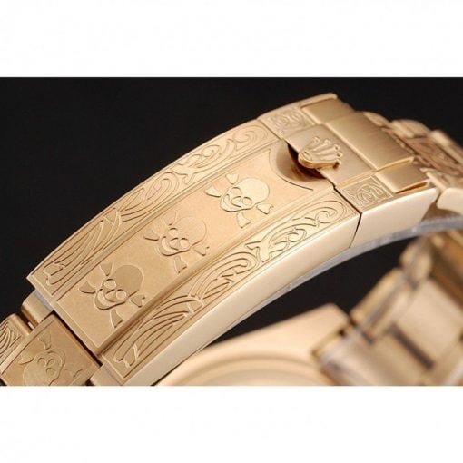 Rolex Submariner Skull Limited Edition Black Dial Gold Case And Bracelet 1454071 - Image 5