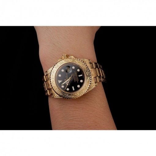 Rolex Submariner Skull Limited Edition Black Dial Gold Case And Bracelet 1454071 - Image 9