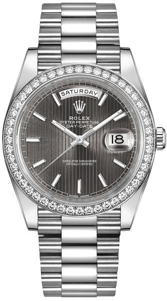 Rolex Day-Date 40 Dark Rhodium Dial Men’s Watch 228349RBR
